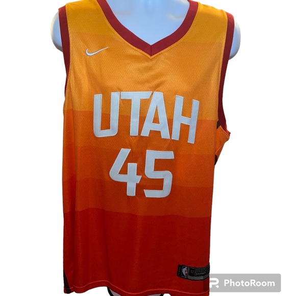 🏀NBA UTAH JAZZ Donovan Mitchell #45 City Jersey Gold size 52 (XXL) by Nike - Picture 2 of 13